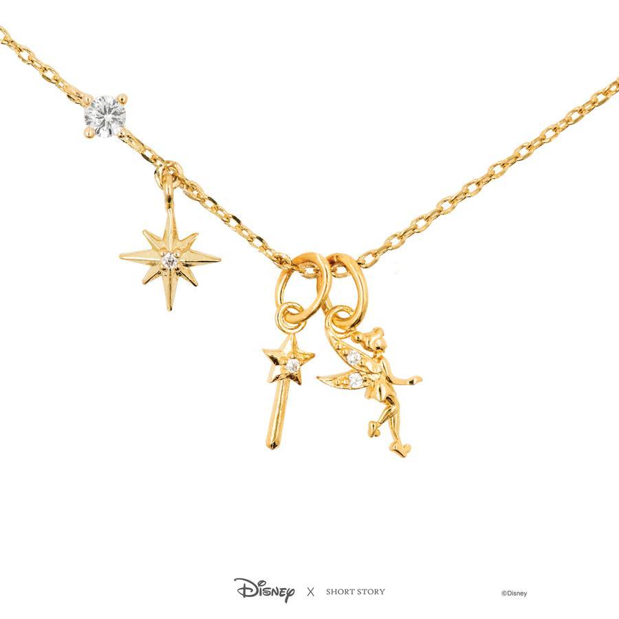 Disney Tinker Bell Necklace - Gold image