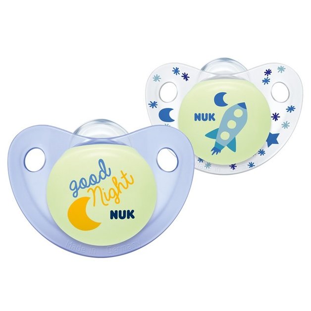 Buy NUK Glow in the Dark Soother 618 Months (2 Pack) at Mighty Ape NZ