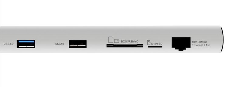 MBeat - M-SLEEK Docking station for Notebook and Macbook - Aluminium Silver image