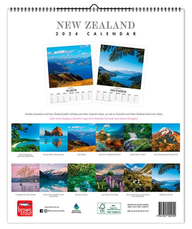 Buy New Zealand 2024 Deluxe Calendar at Mighty Ape NZ