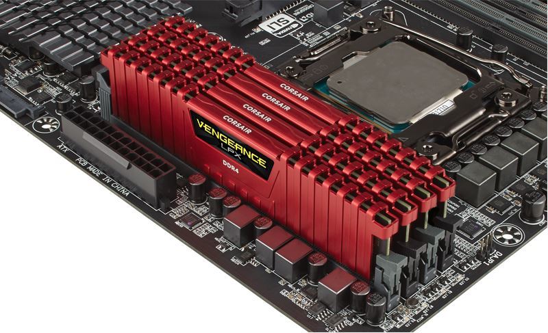 16GB Corsair Vengeance LPX (2x8GB) DDR4 DRAM 2666MHz C16 Memory Kit - Red