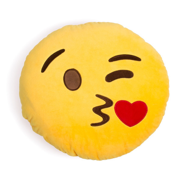 Blow Kiss Emoji Cushion - 34cm