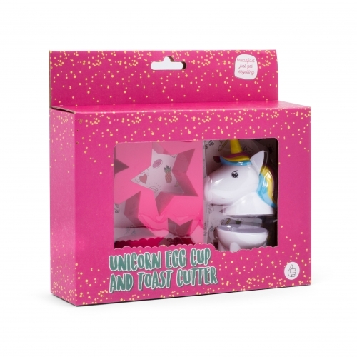 Unicorn Egg Cup and Star Toast Cutter Set