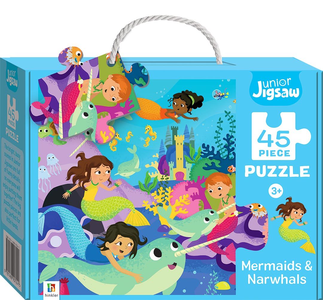 Junior Jigsaw: 45-Piece Puzzle - Mermaids & Narwhals image