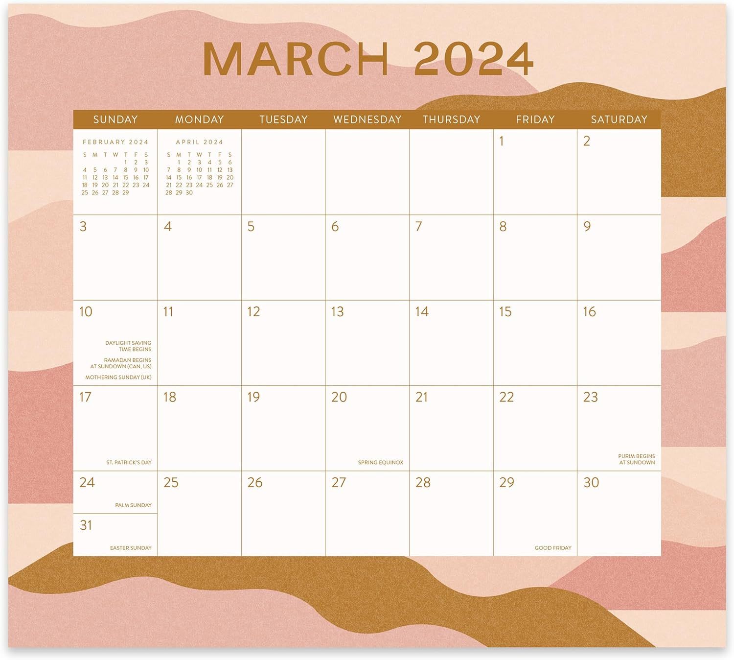 Buy orange circle studio magnetic monthly pad 2024 muted landscapes