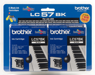 Brother Ink Cartridge LC57BK 2 Pack image