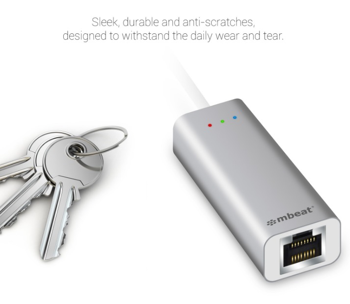 mbeat: USB 3.0 Gigabit LAN Adaptor for PC and MAC image