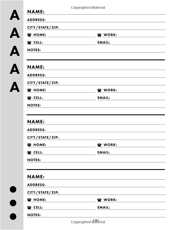 Large Print Names & Address Book Brilliant Large Print Books Book