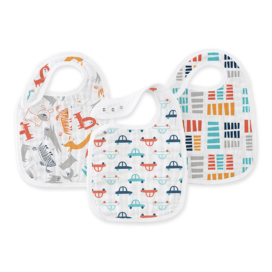 Aden + Anais: Zutano - Pup In Tow Classic Snap Bibs image