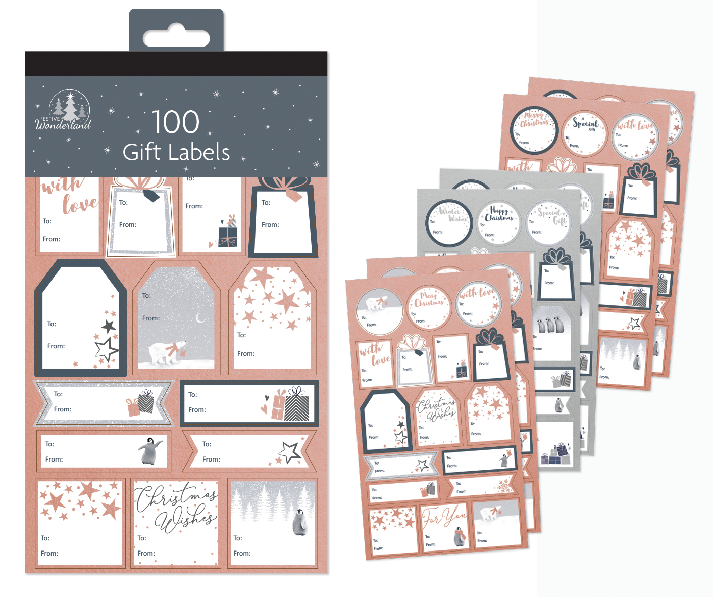 Buy Self Adhesive Christmas Gift Labels Pad Trend at Mighty Ape NZ