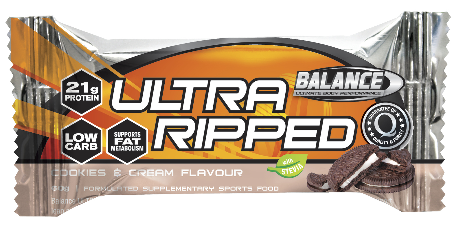 Balance Ultra Ripped Protein Bars - Cookies & Cream (12 x 60g Bars) image