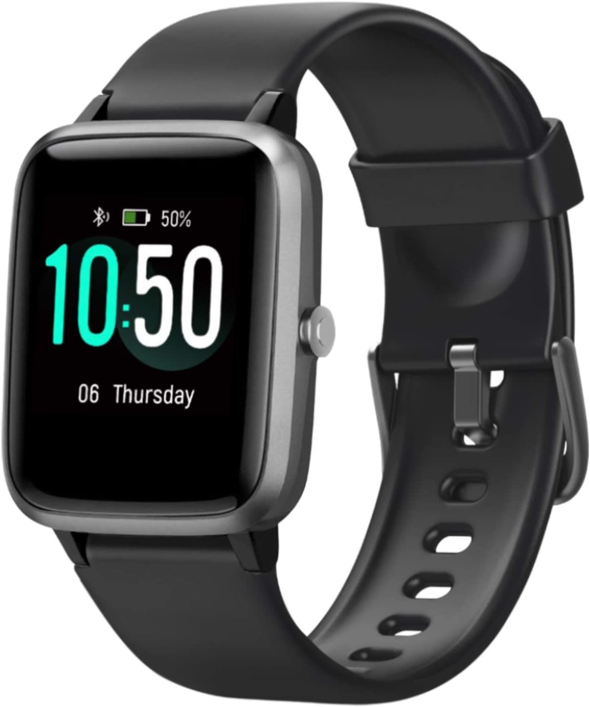 Smart Watch Fitness Tracker with Heart Rate Monitor Black at Mighty