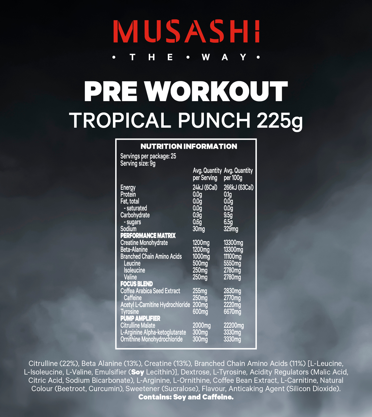 Musashi Pre-Workout - Tropical Punch (225g) image