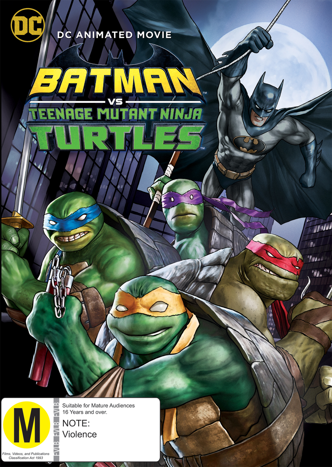 DC Batman vs Ninja Turtles on DVD