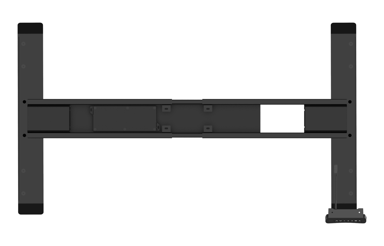 Gorilla Office: 3-Stage Motorised Height Adjustable Desk - Black/Black (1800 x 800mm) image