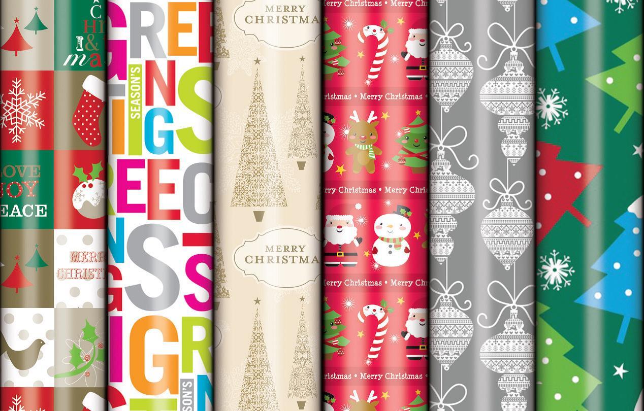 Christmas Wrap Value Roll - Gloss (3M x 700mm)