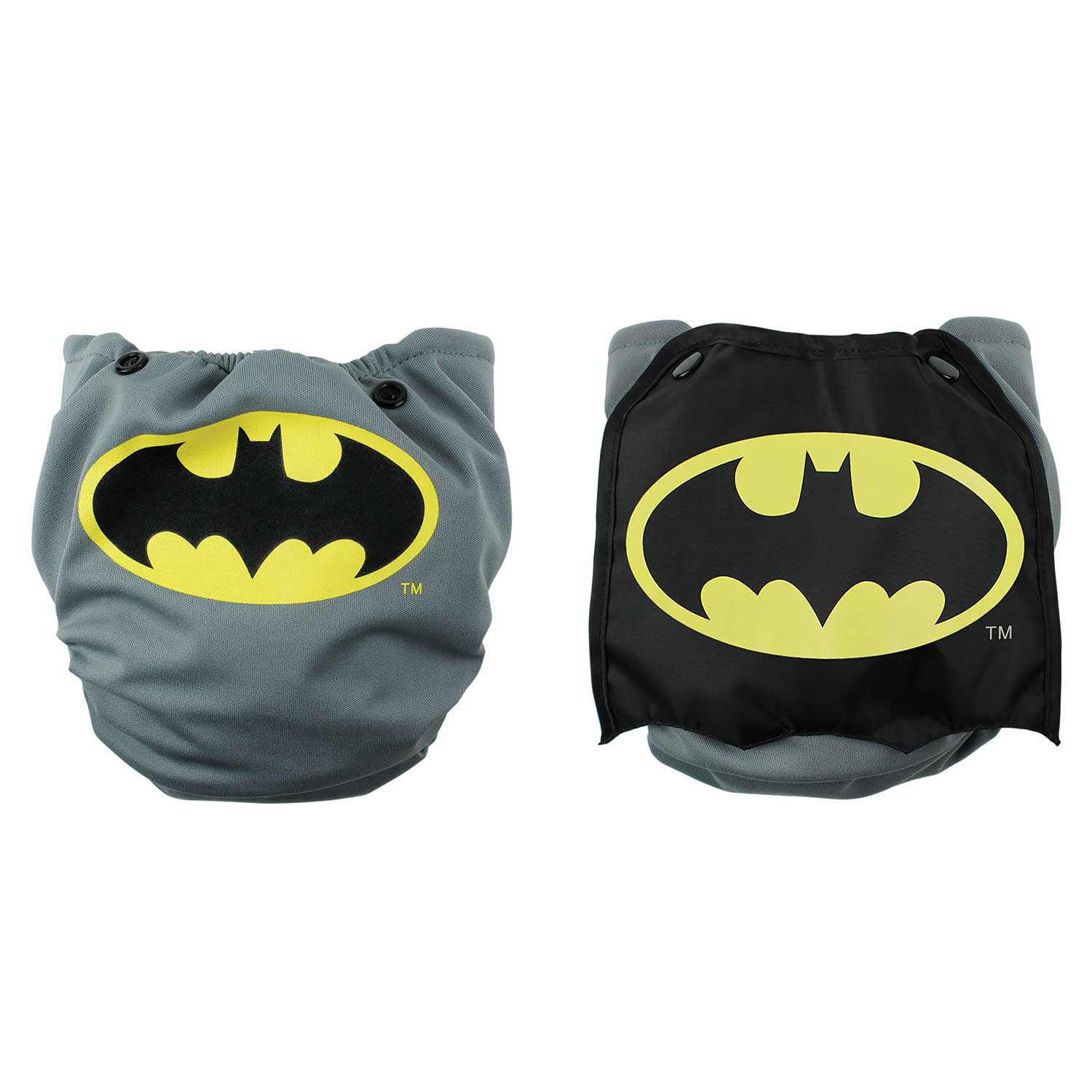 Bumkins DC Comics Snap in One Nappy with Cape - Grey Batman