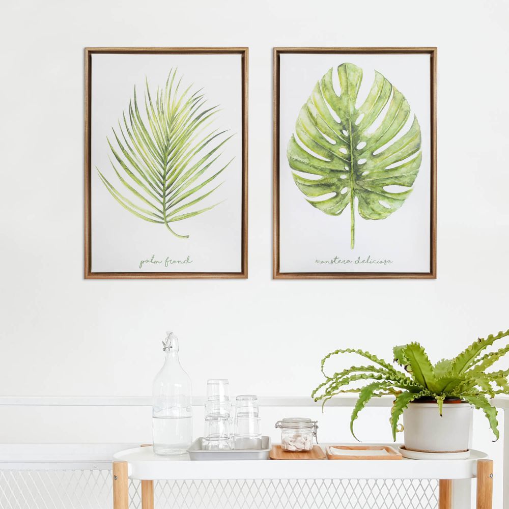 Botanical Framed Canvas Palm Leaf at Mighty Ape NZ