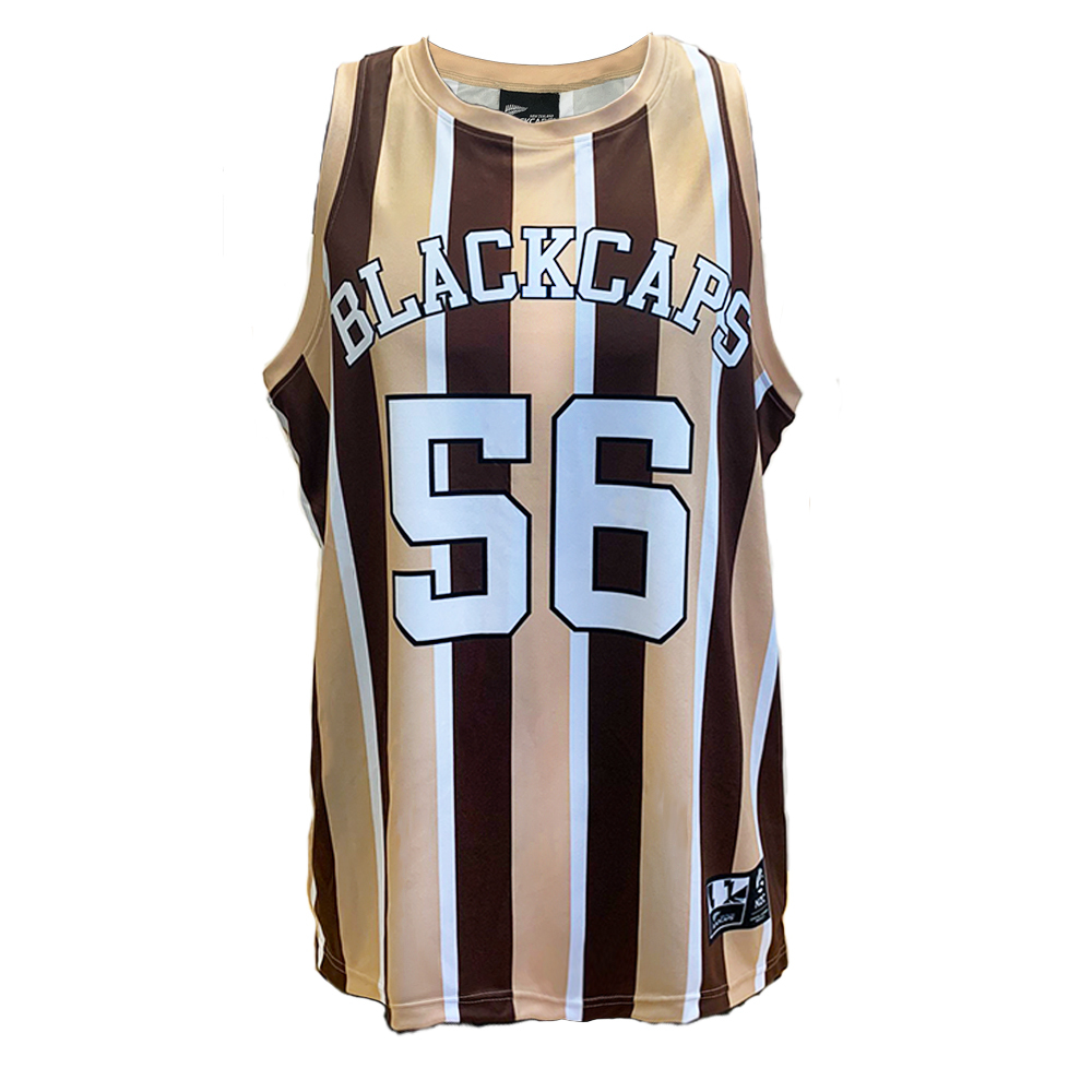 Blackcaps Stripe Singlet (XL)