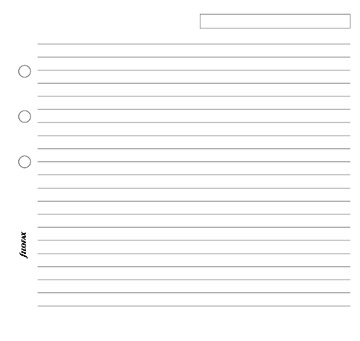 Filofax - A5 Lined Notepaper - White (25 Sheets) image