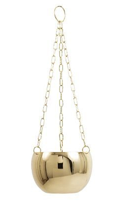 General Eclectic Hanging Planter - Brass