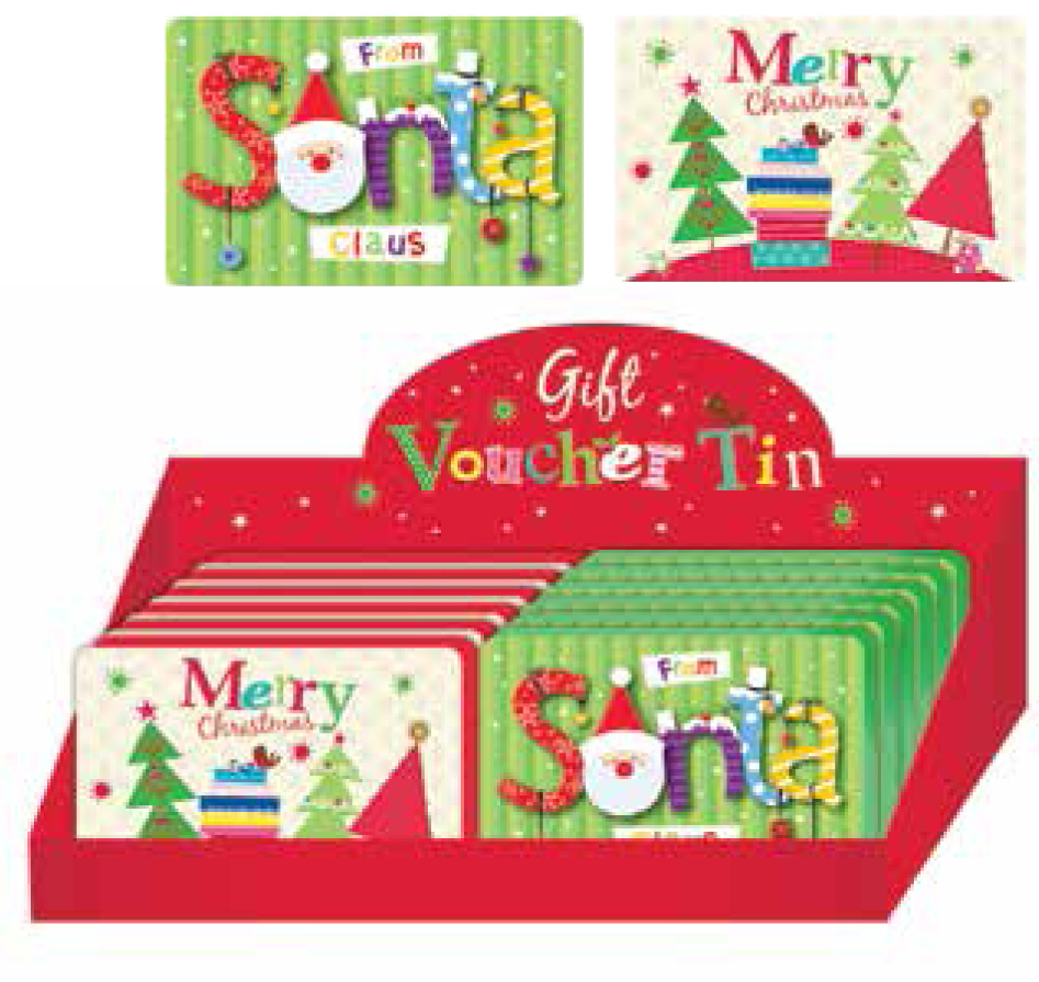 Christmas Gift Voucher Tin (Assorted) image