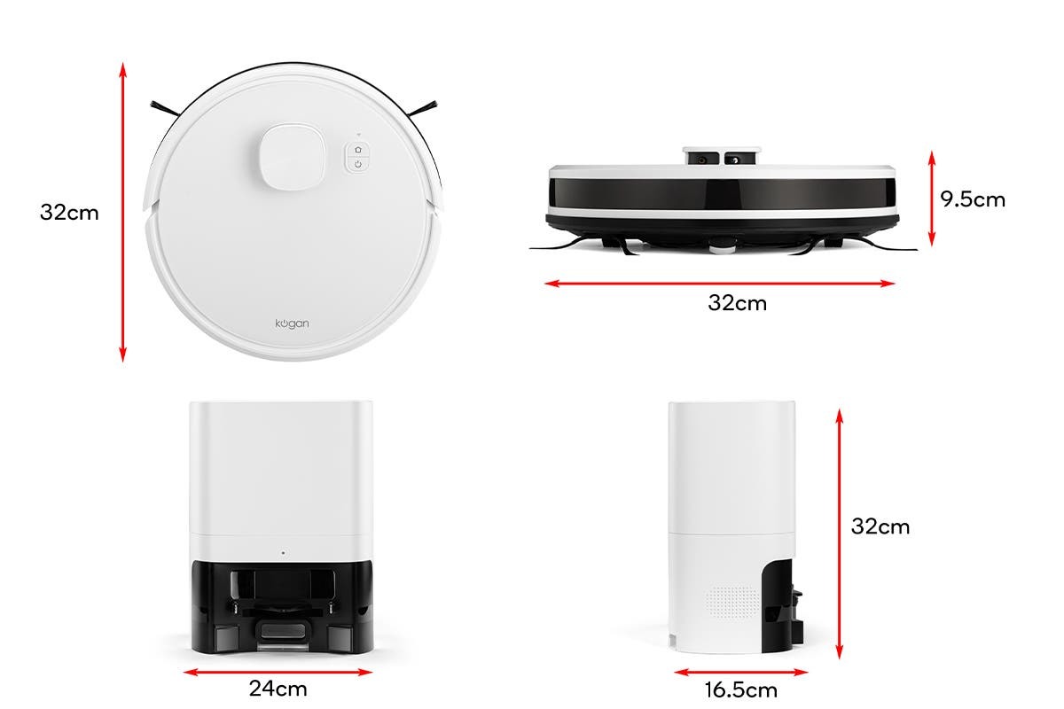 Kogan SmartHome LX16 Robot Vacuum Cleaner and Mop with AutoEmpty Dock