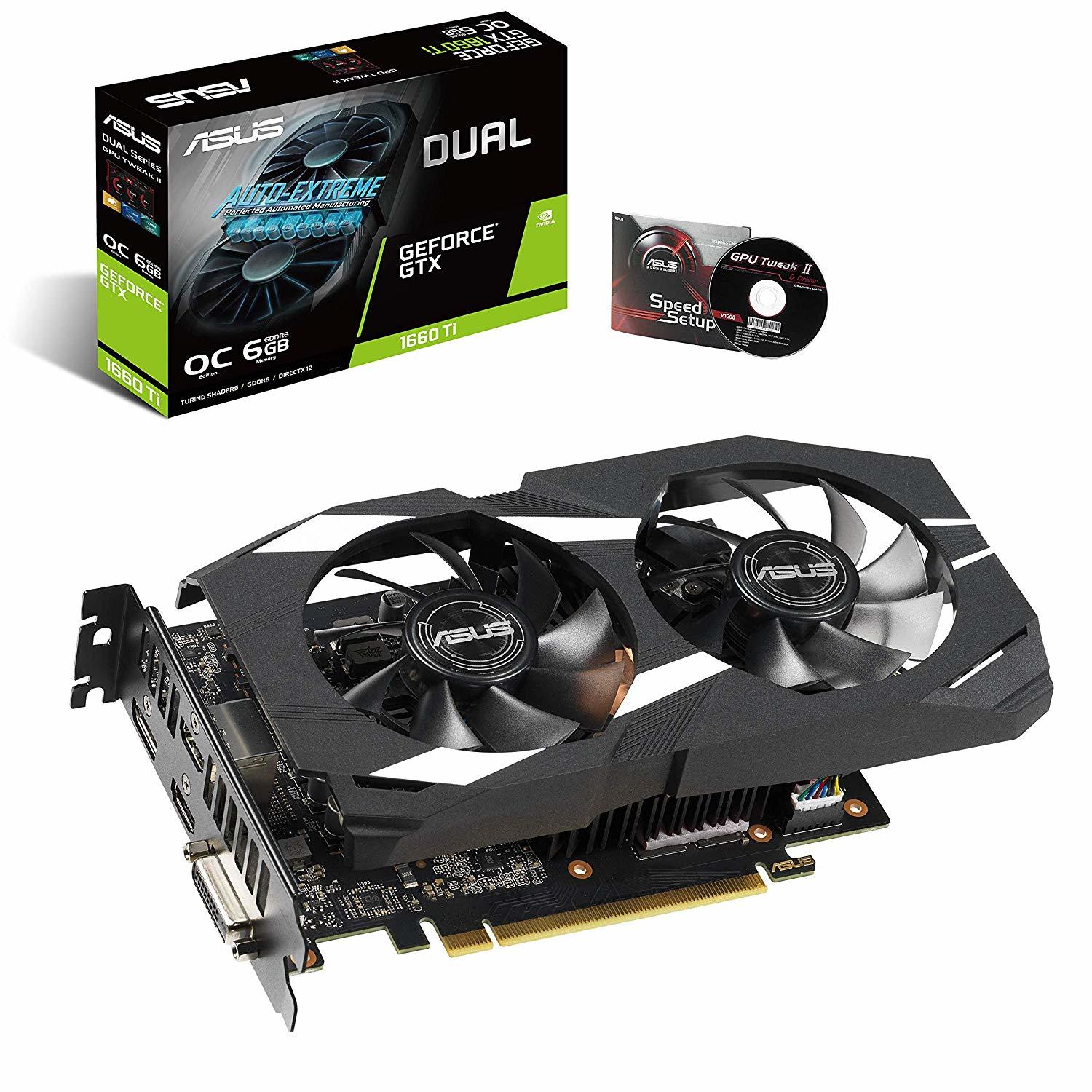 ASUS Dual GeForce GTX 1660 Ti OC Edition 6GB GPU image