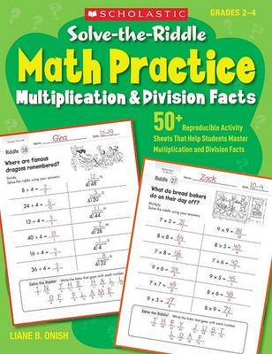 Solve-The-Riddle Math Practice, Grades 2-4 by Liane Onish image