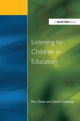Listening to Children in Educ by Ronald Davie image