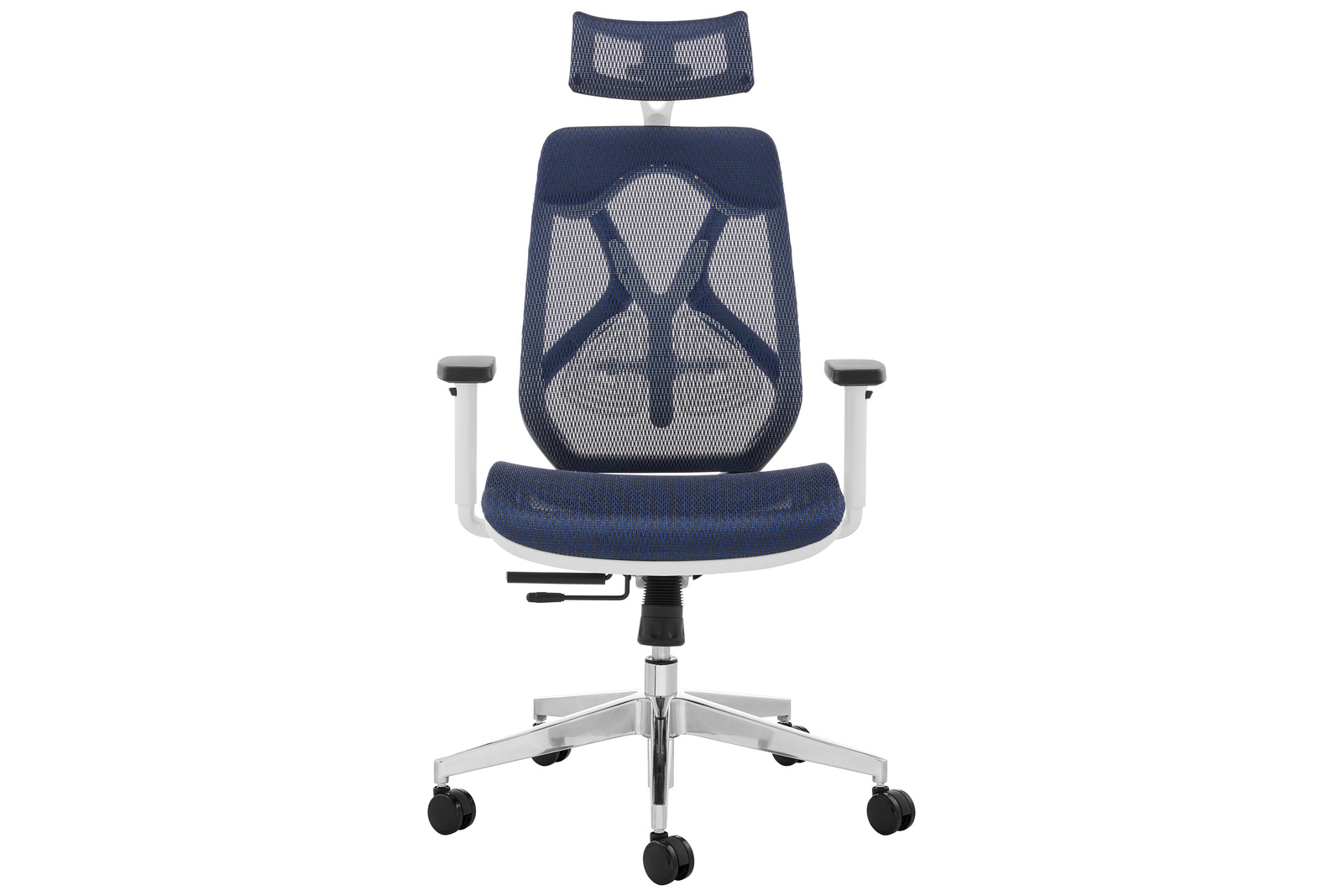 Ergolux London Office Chair (White Frame, Blue) image