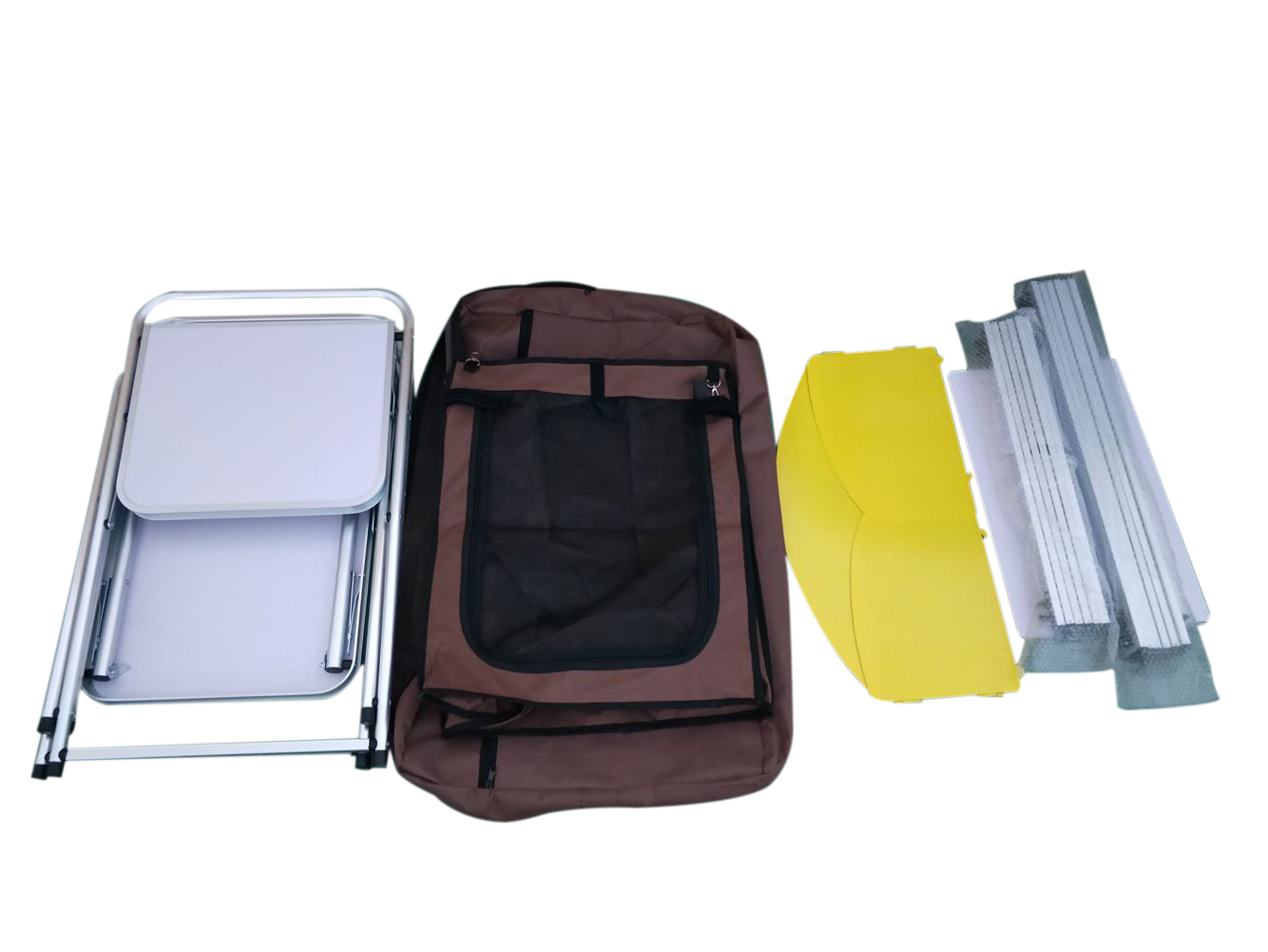 Foldable Camping Kitchen with Cupboard and Side Table image