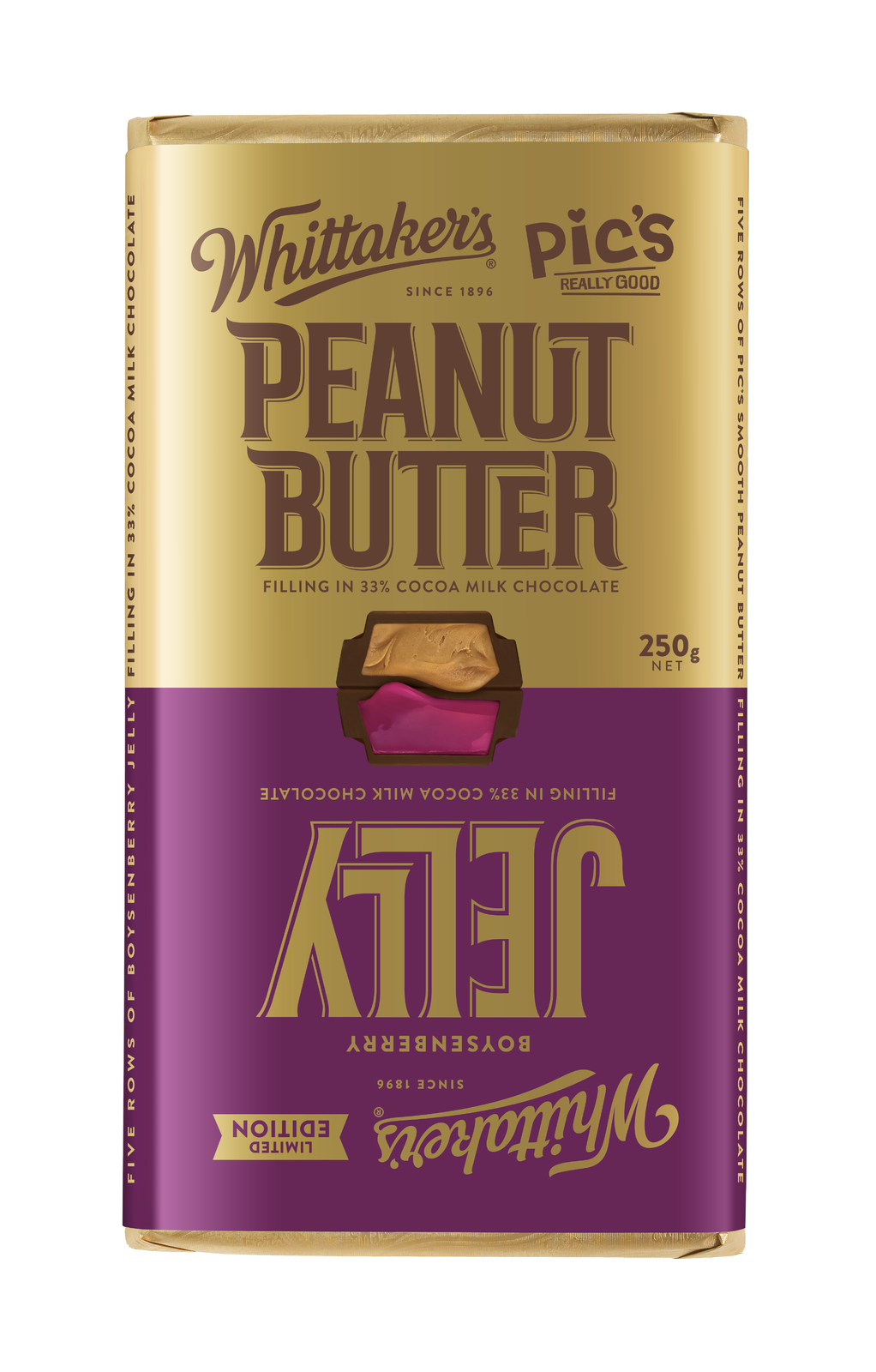 Whittakers Peanut Butter & Jelly Block 250g at Mighty Ape NZ