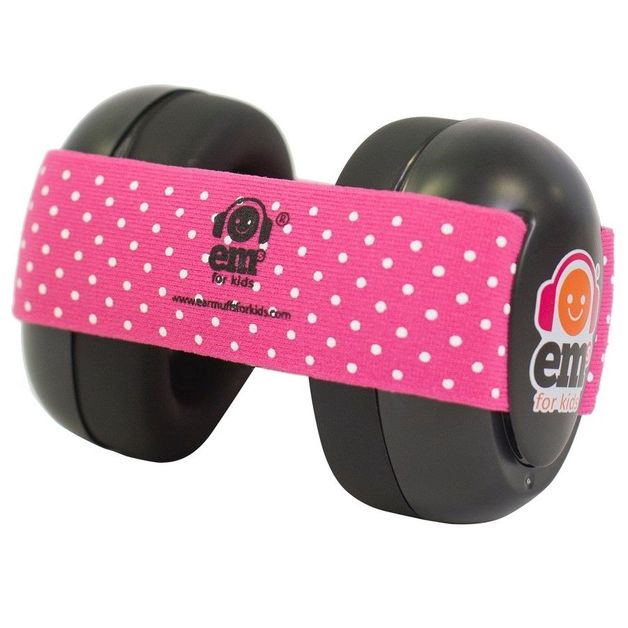 Buy Em’s for Kids Baby Earmuffs Black/Pink Headband at Mighty Ape NZ