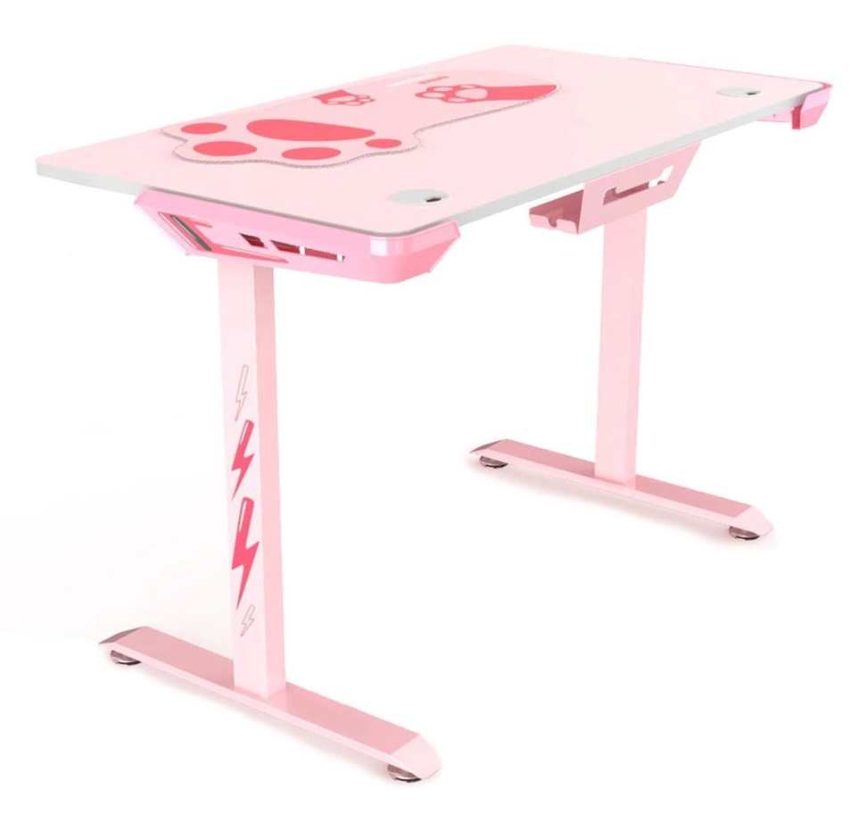 Eureka I44 Ergonomic Gaming Desk (Pink) Buy Now at Mighty Ape NZ