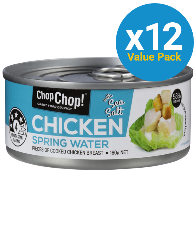 Chop Chop: Chicken Chunks - Springwater & Sea Salt (160g x 12) image