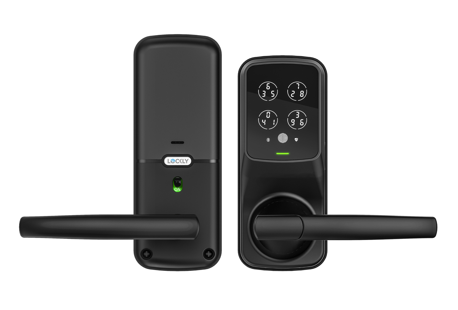Lockly Secure Plus Latch Lock Fingerprint BT Matte Black at Mighty