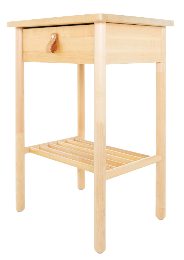 Buy Solid Birch Wood Bedside Table Nightstand Natural at Mighty Ape NZ