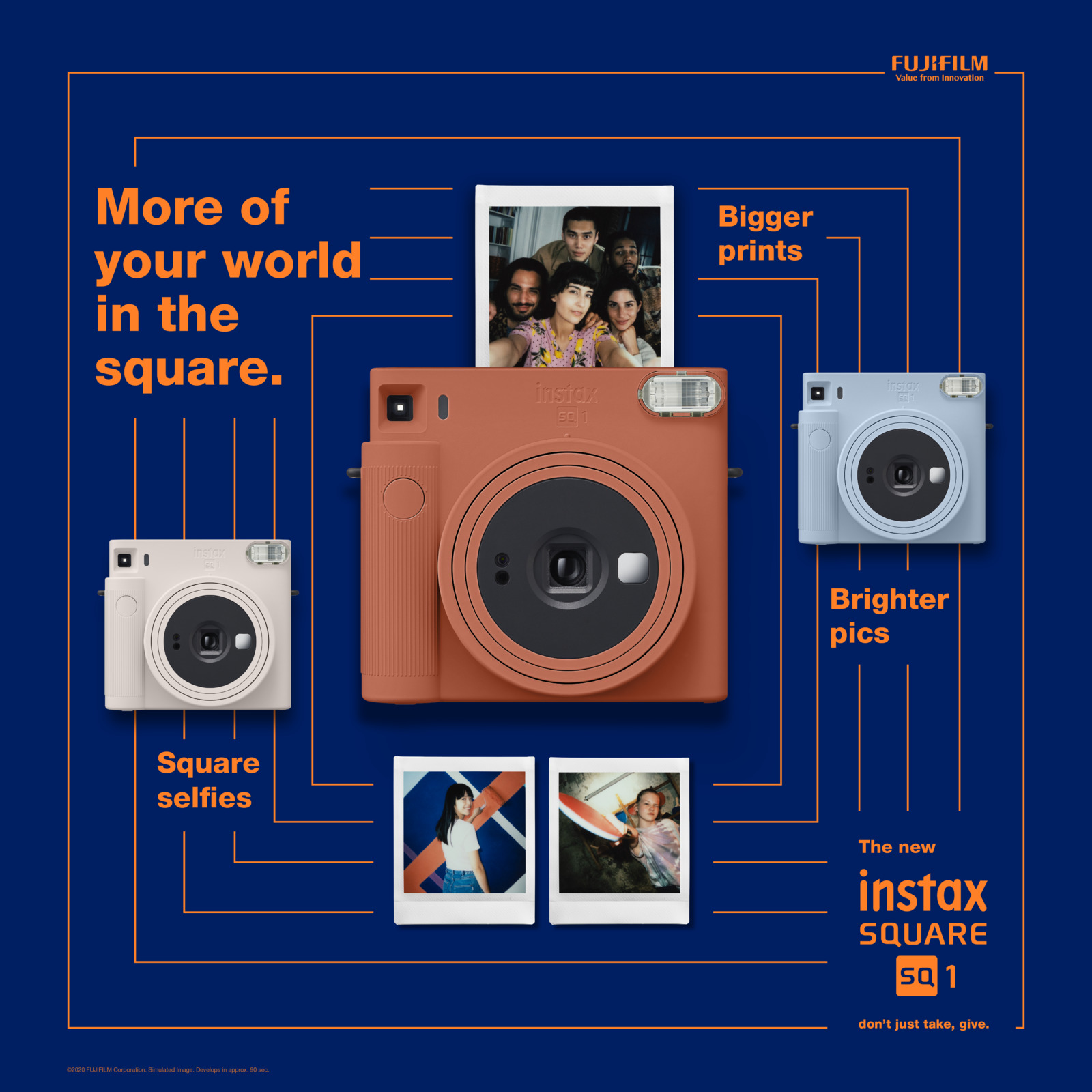 Fujifilm Instax SQ1 Camera - Terracotta Orange