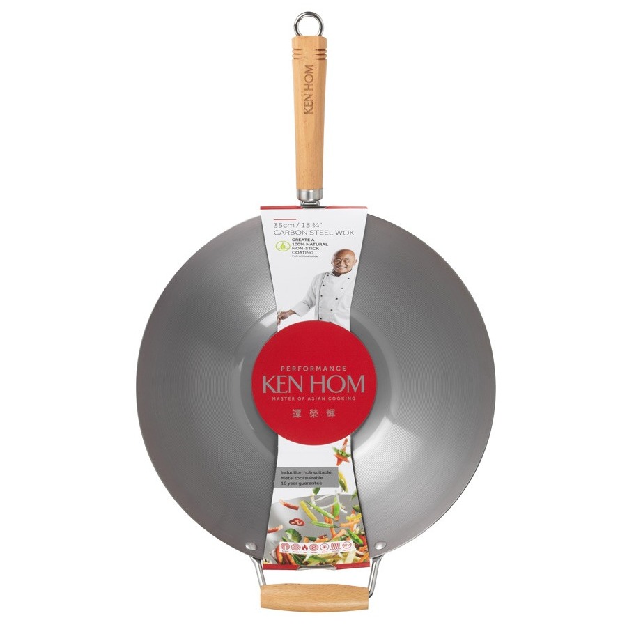 Ken Hom Carbon Steel Wok (31cm) at Mighty Ape NZ