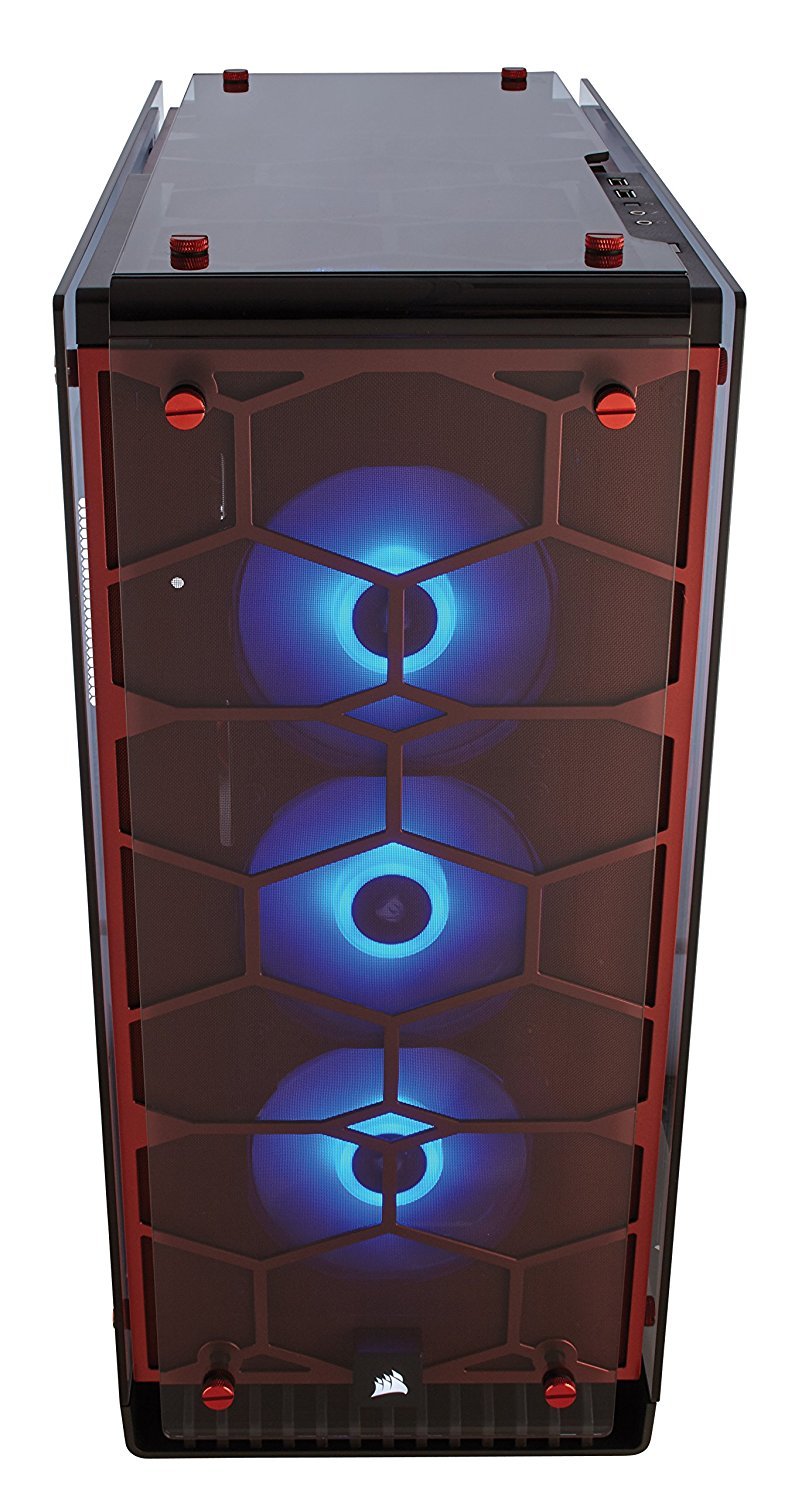 CORSAIR Crystal Series 570X RGB ATX Mid Tower Case Red image