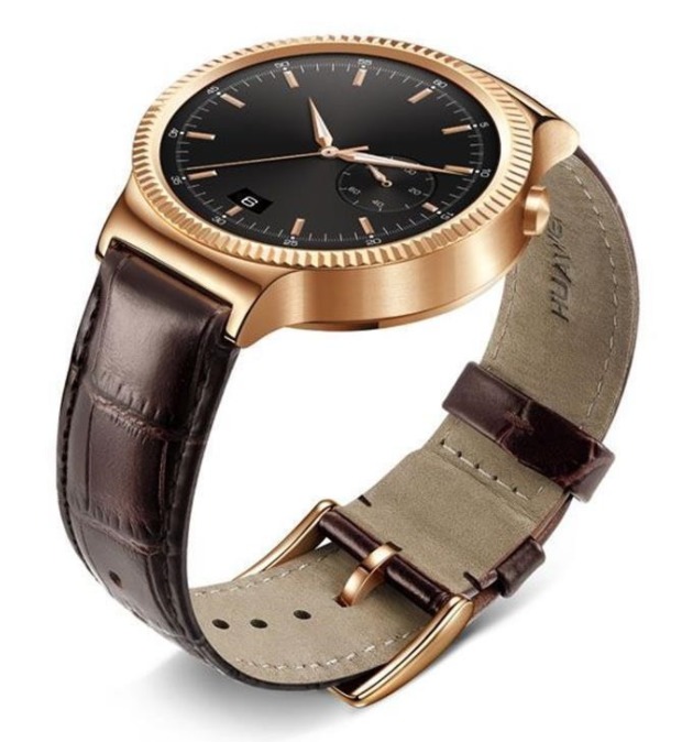 Huawei: Watch Elite Gold - Stainless Steel with Brown Leather StraP image