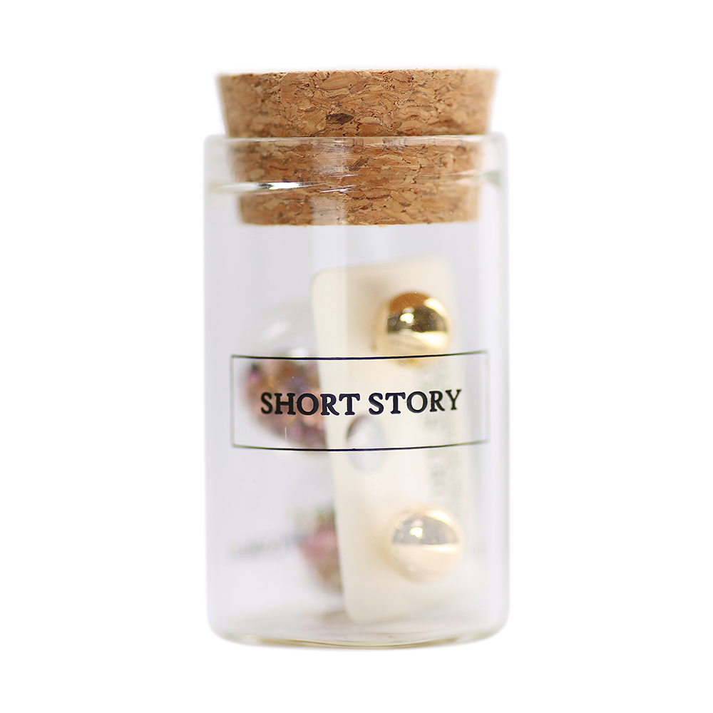 Short Story: Fantasy Bubble Earrings Gems Purple Gold Stud image
