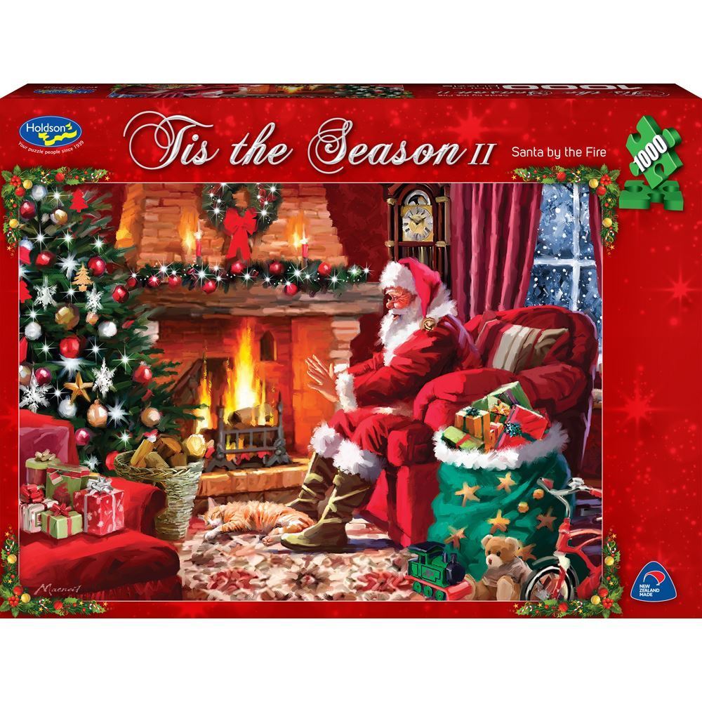Holdson: 1000 Piece Puzzle - Tis The Season II (Santa By The Fire) image