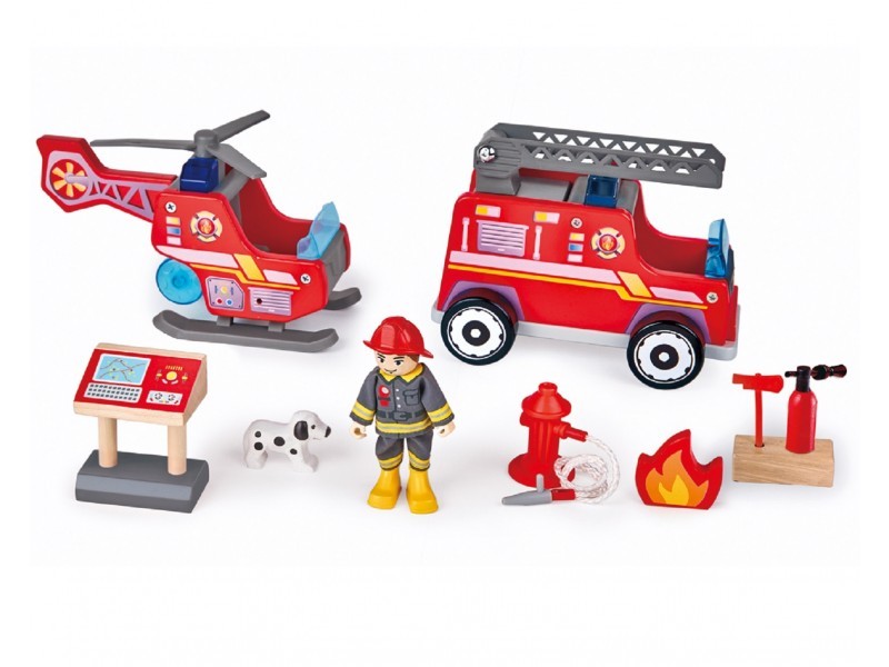 Hape: Fire Station Wooden Playset