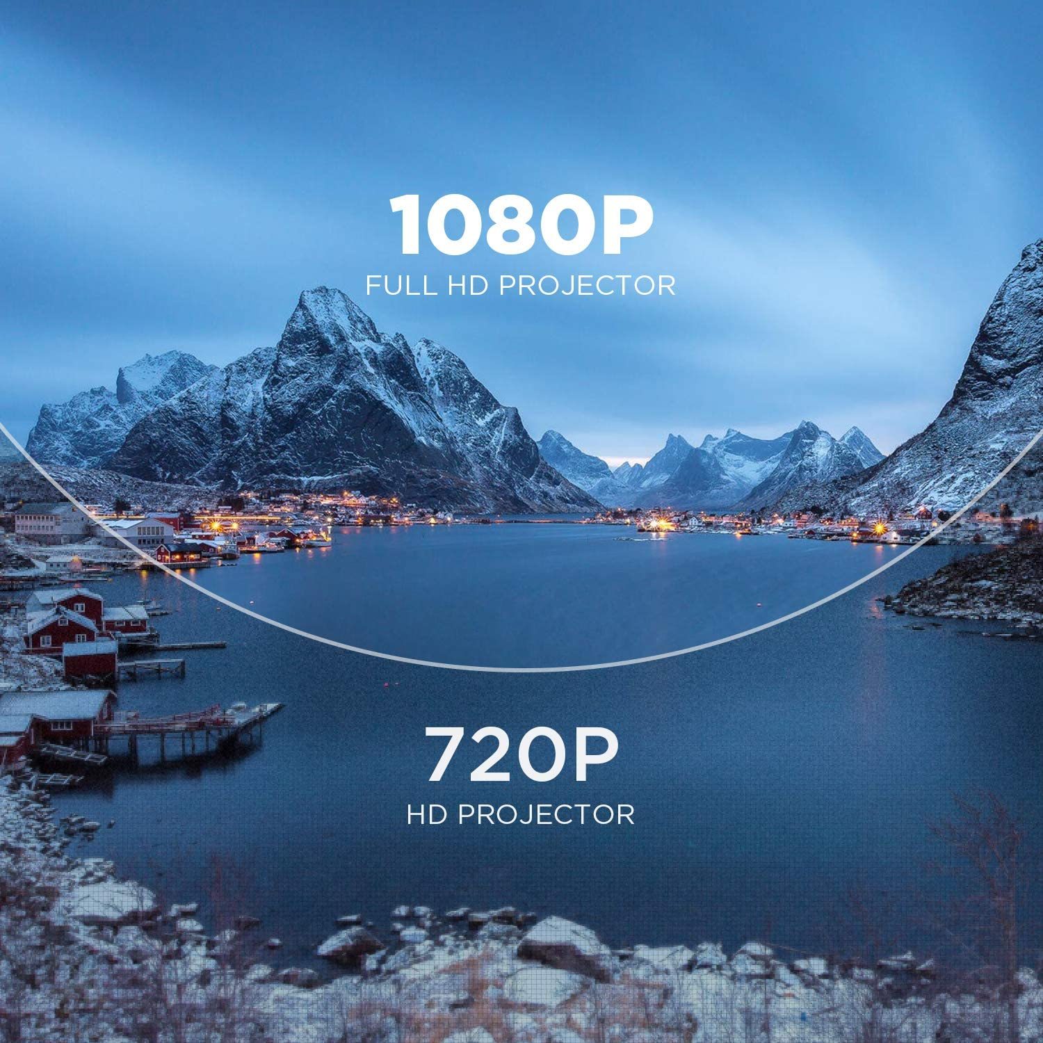 Smart LED Native 1080p Full HD Cinema Projector - Scolecite White image