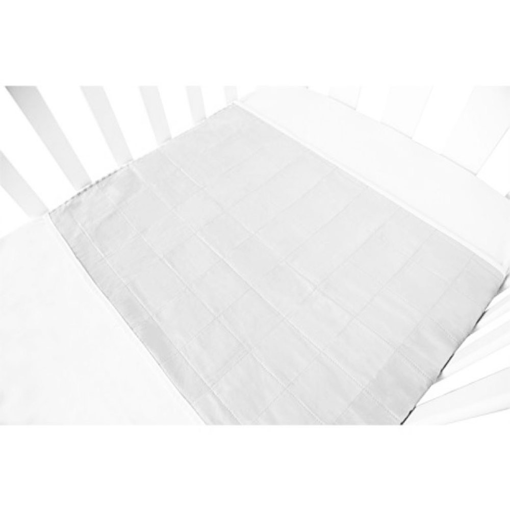 Brolly Sheet Cot Pad with Wings - White image