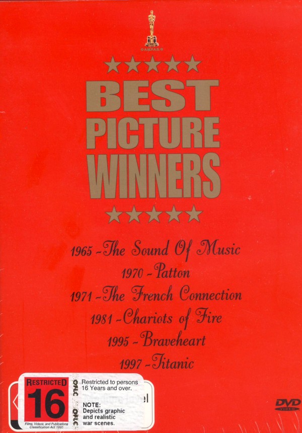 Best Picture Winners Box Set: Titanic, The Sound Of Music, The French Connection, Braveheart, Patton, Chariots Of Fire (6 Disc) image