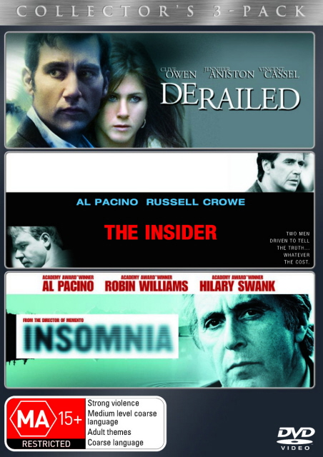 Derailed (2005) / The Insider / Insomnia - Collector's 3-Pack (3 Disc Set) on DVD image