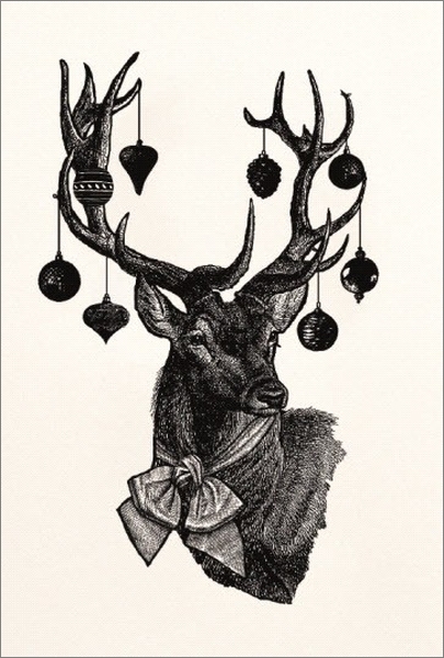Chase & Wonder: Individual Christmas Card - Stag image